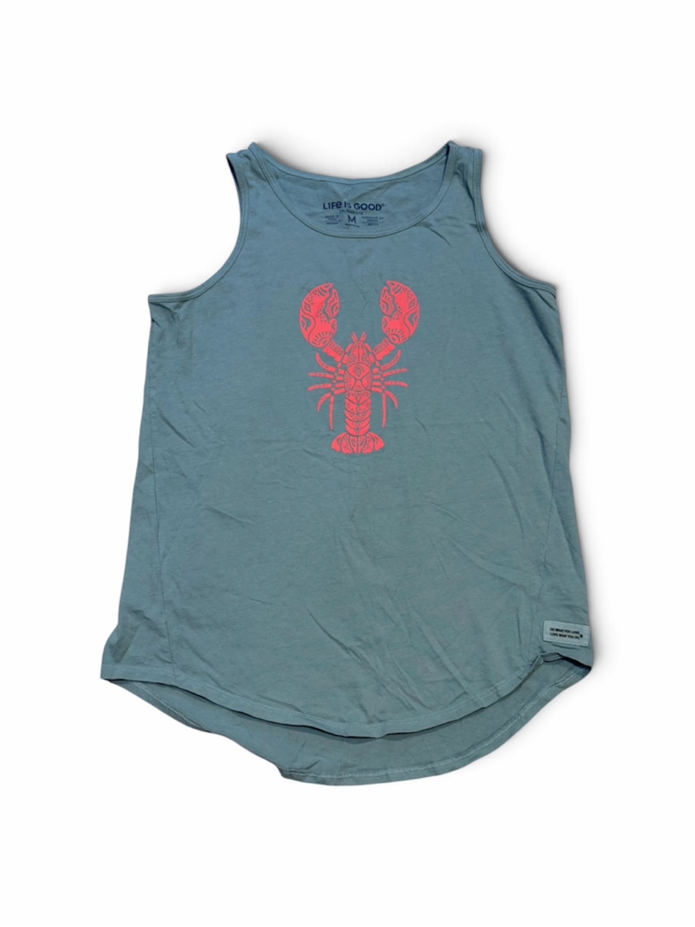 Life Is Good Muscle Tank with Lobster Graphic